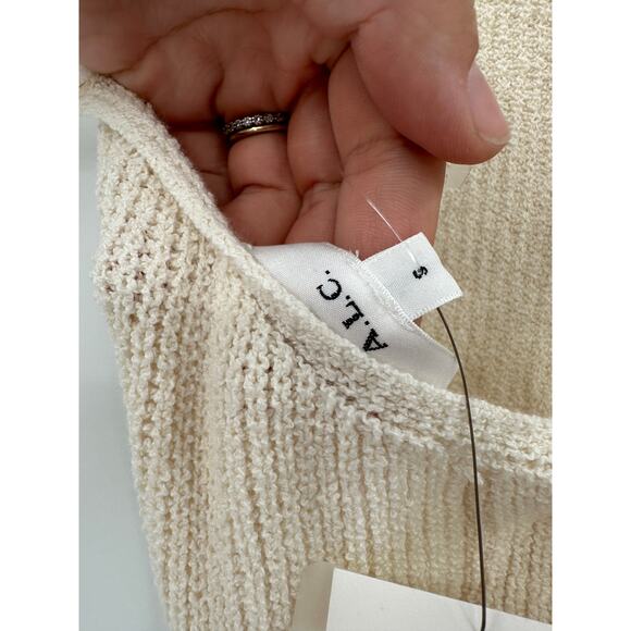 A.L.C. Ivory Knit Caleb Dress Cross-back Tie Midi Size S - Picture 8 of 10
